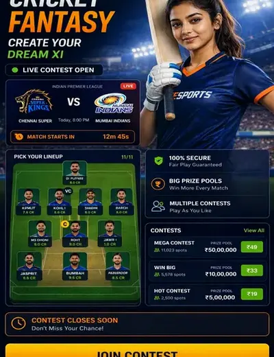Wwwbet5u (bet 5 u) fantasy cricket & matchday visual 3